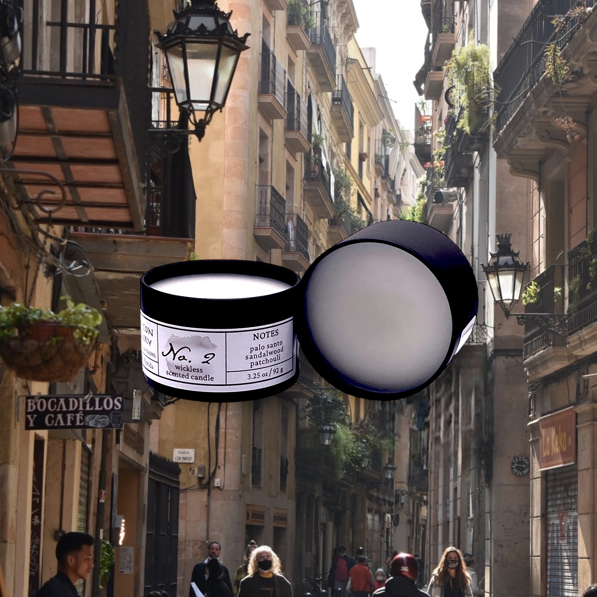 Fragrance No. 2 Wickless Candle Melts on with Urban City Street background | Hamilton Chandlery