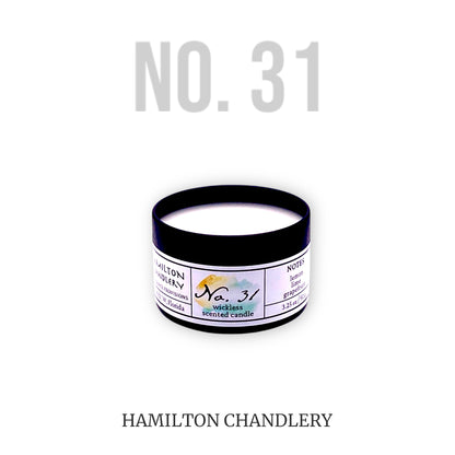 Fragrance No. 31 Wickless Candle Melt with White Background | Hamilton Chandlery