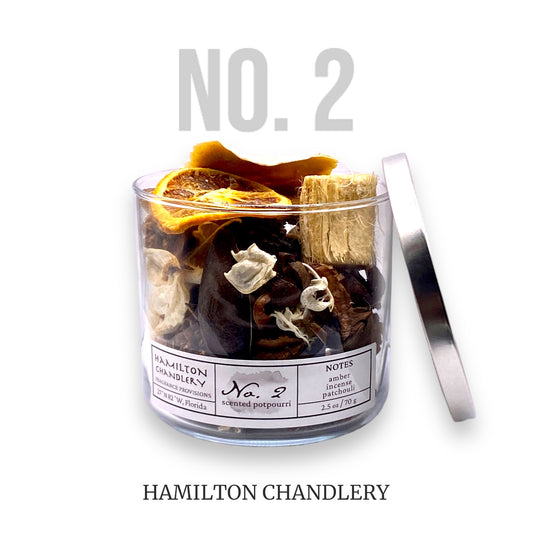 Fragrance No. 2 Potpourri Jar with White Background | Hamilton Chandlery