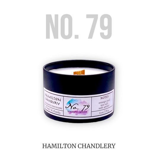 Fragrance No. 79 Travel Tin Candle with White Background | Hamilton Chandlery