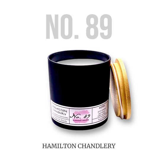 Fragrance No. 89 Blown Glass Candle with White Background | Hamilton Chandlery