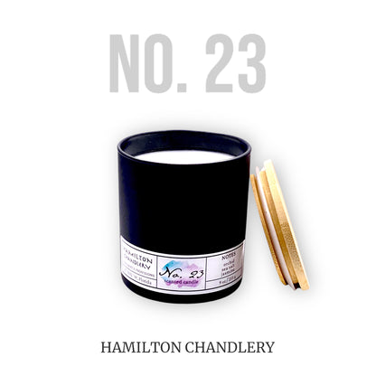 Fragrance No. 23 Blown Glass Candle with White Background | Hamilton Chandlery