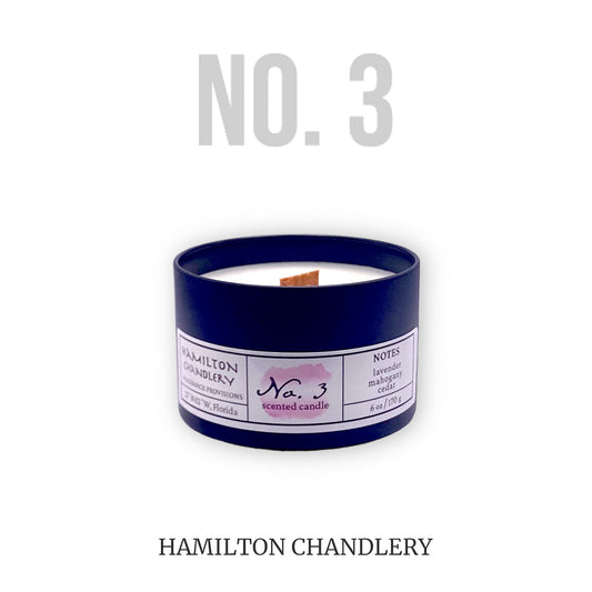 Fragrance No. 3 Travel Tin Candle with White Background | Hamilton Chandlery