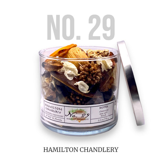 Fragrance No. 29 Potpourri Jar with White Background | Hamilton Chandlery
