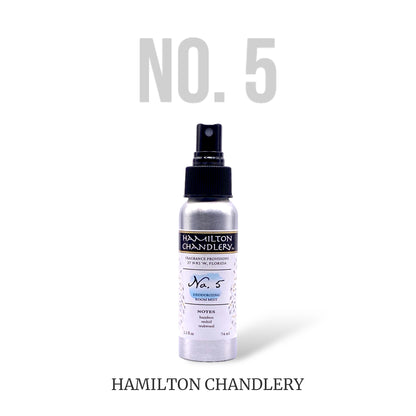 Fragrance No. 5 Deodorizing Room Mist with White Background | Hamilton Chandlery