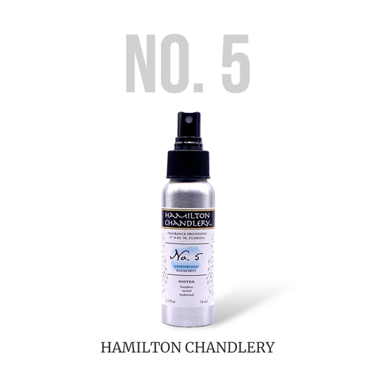Fragrance No. 5 Deodorizing Room Mist with White Background | Hamilton Chandlery