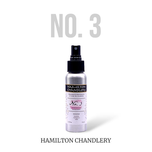 Fragrance No. 3 Deodorizing Room Mist with White Background | Hamilton Chandlery