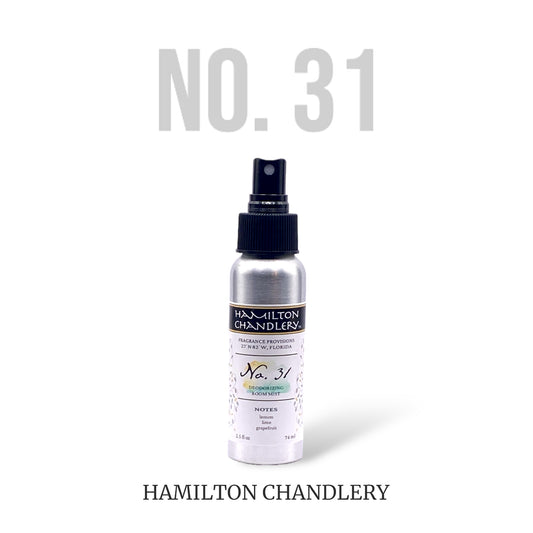 Fragrance No. 31 Deodorizing Room Mist with White Background | Hamilton Chandlery
