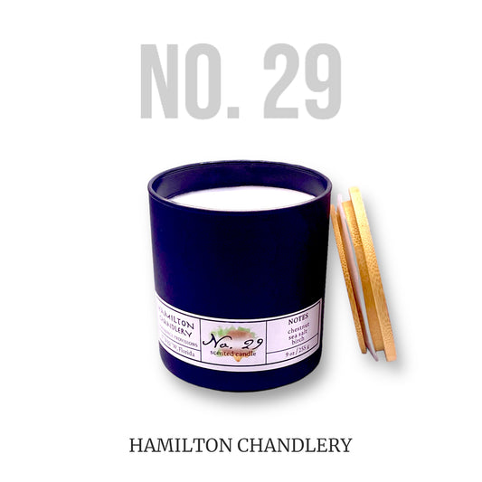 Fragrance No. 29 Blown Glass Candle with White Background | Hamilton Chandlery