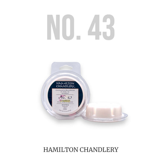 Fragrance No. 43 Wax Melts with White Background | Hamilton Chandlery