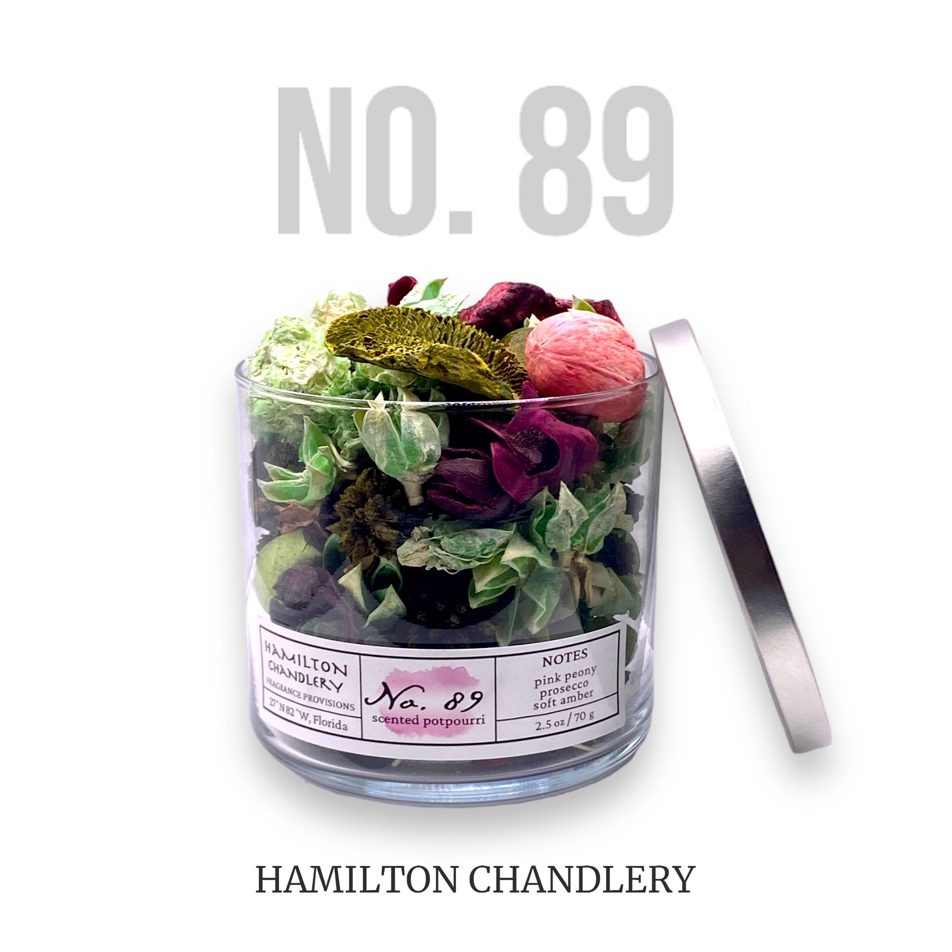 Fragrance No. 89 Potpourri Jar with White Background | Hamilton Chandlery