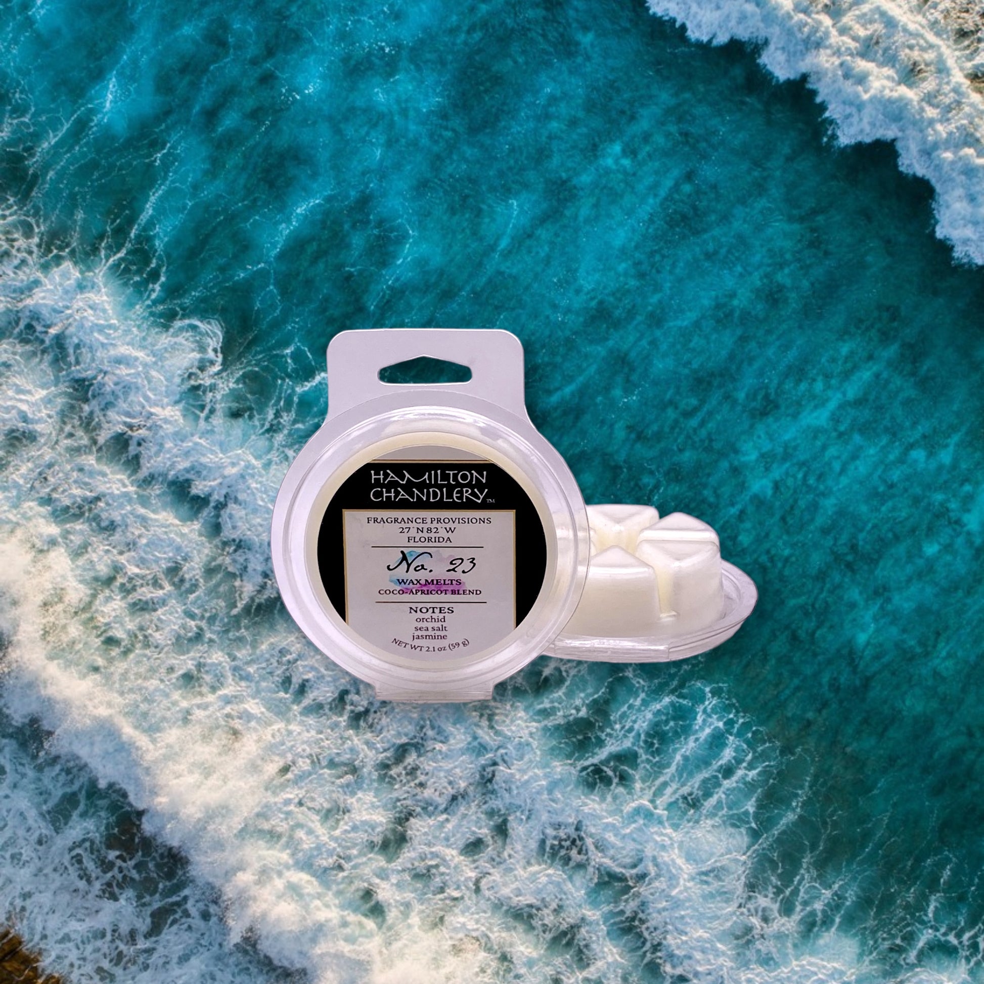 Fragrance No. 23 Wax Melts in Beach Waves Setting | Hamilton Chandlery
