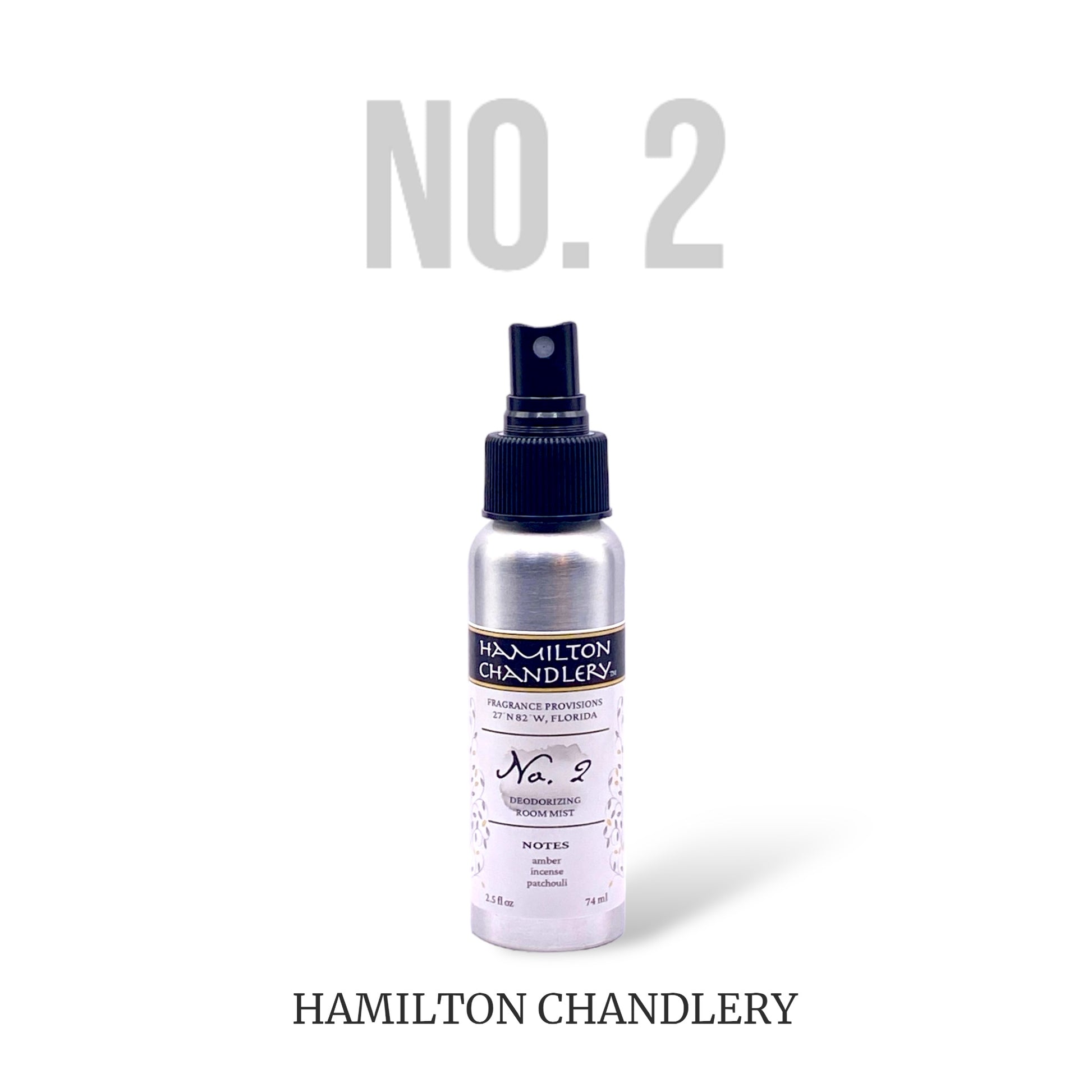 Fragrance No. 2 Deodorizing Room Mist with White Background | Hamilton Chandlery