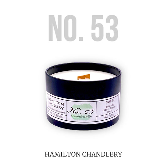 Fragrance No. 53 Travel Tin Candle with White Background | Hamilton Chandlery
