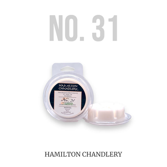 Fragrance No. 31 Wax Melts with White Background | Hamilton Chandlery