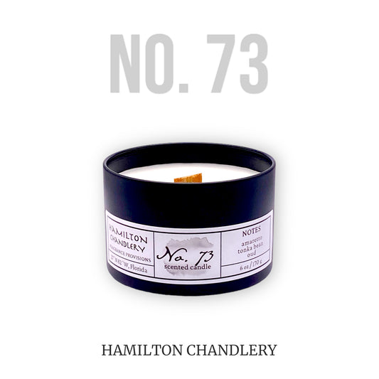 Fragrance No. 73 Travel Tin Candle with White Background | Hamilton Chandlery