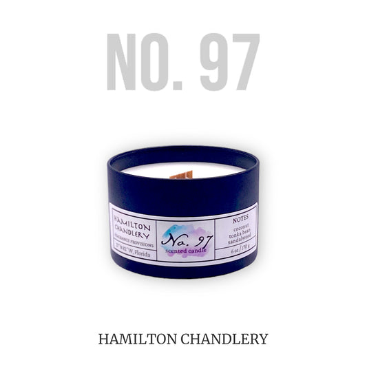 Fragrance No. 97 Travel Tin Candle with White Background | Hamilton Chandlery
