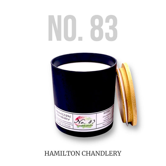 Fragrance No. 83 Blown Glass Candle with White Background | Hamilton Chandlery
