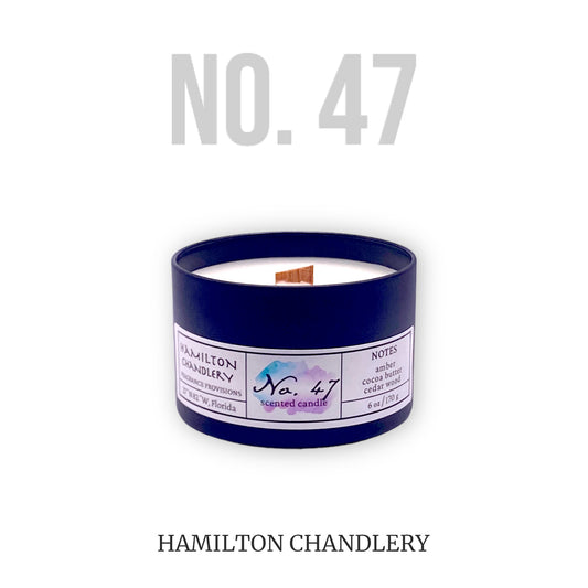 Fragrance No. 47 Travel Tin Candle with White Background | Hamilton Chandlery