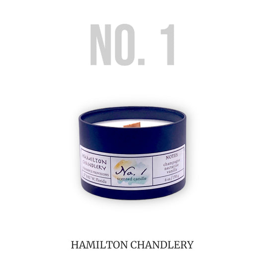 Fragrance No. 1 Travel Tin Candle with White Background | Hamilton Chandlery