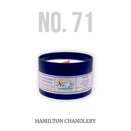 Fragrance N. 71 Travel Tin Candle with White Background | Hamilton Chandlery