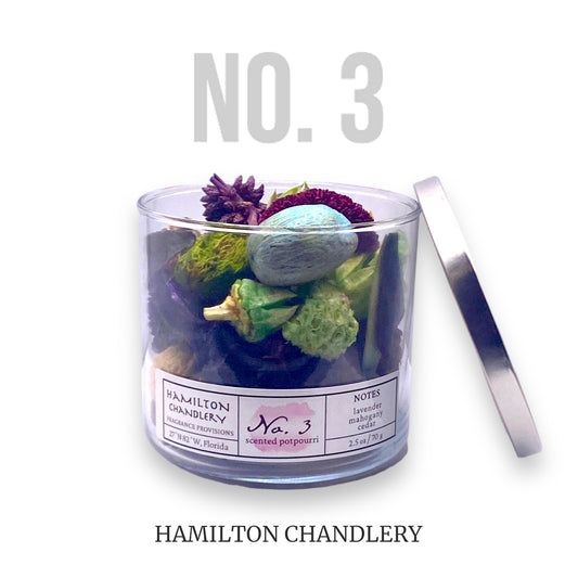 Fragrance No. 3 Potpourri Jar with White Background | Hamilton Chandlery