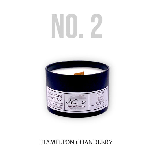 Fragrance No. 2 Travel Tin Candle with White Background | Hamilton Chandlery