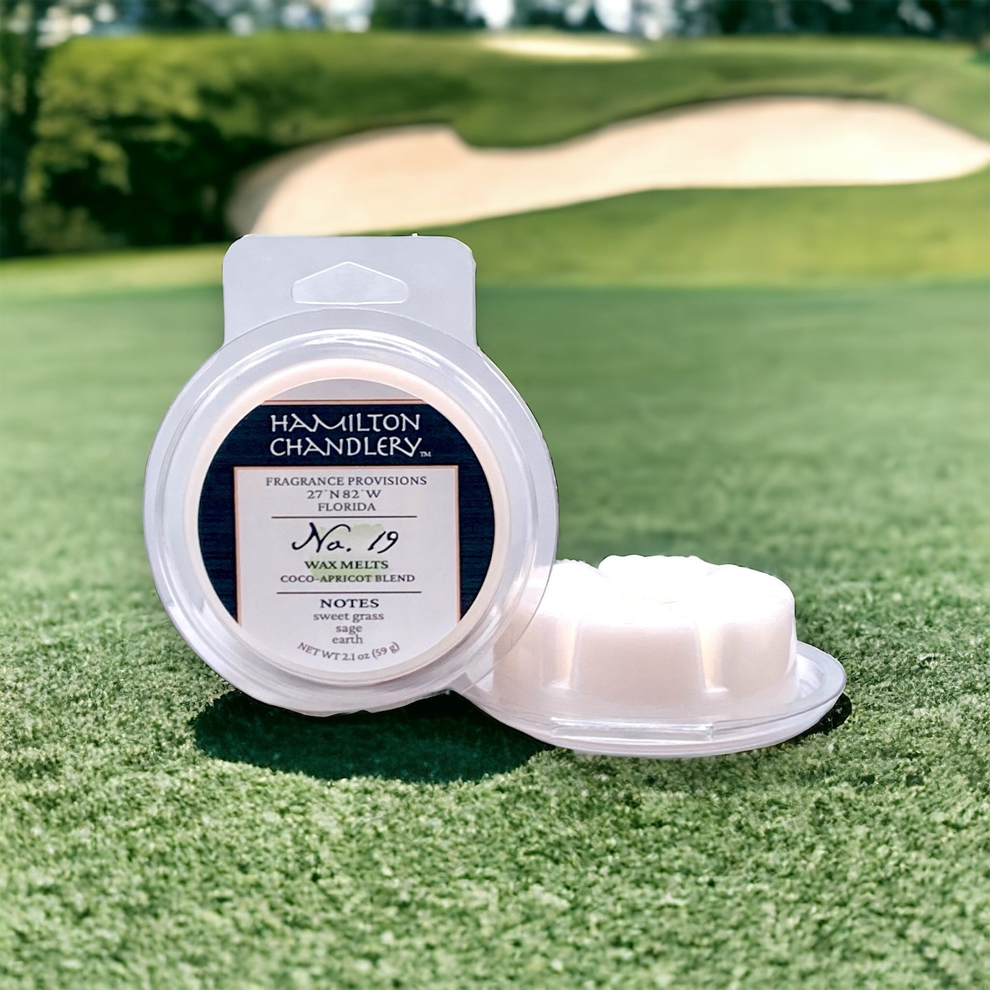 Fragrance No. 19 Wax Melts  with Golf Course Background | Hamilton Chandlery