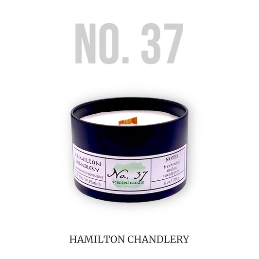 Fragrance No. 37 Travel Tin Candle with White Background | Hamilton Chandlery