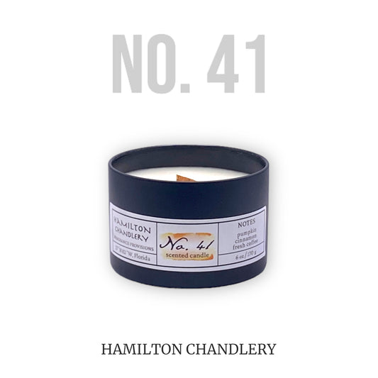 Fragrance No. 41 Travel Tin Candle in White Background | Hamilton Chandlery