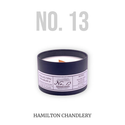 Fragrance No. 13 Travel Tin Candle with White Background | Hamilton Chandlery