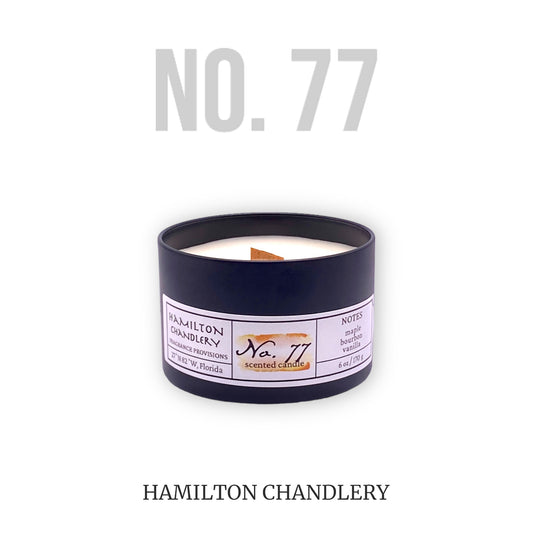 Fragrance No. 77 Travel Tin Candle with White Background | Hamilton Chandlery
