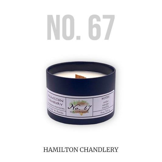 Fragrance No. 67 Travel Tin Candle in White Background | Hamilton Chandlery