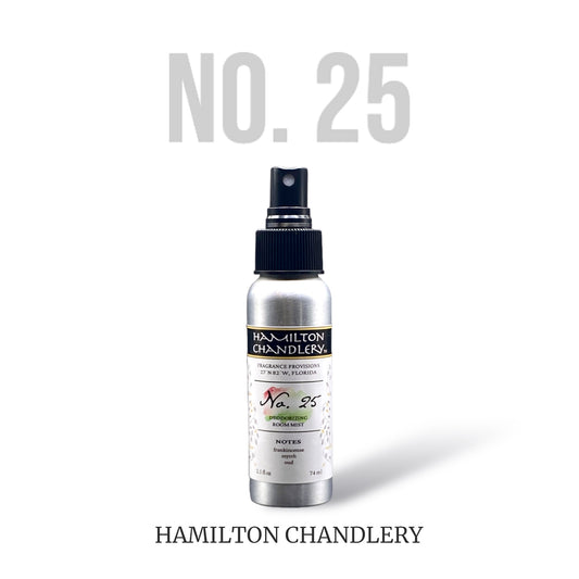 Fragrance No. 25 Small Room Mist in White Background | Hamilton Chandlery