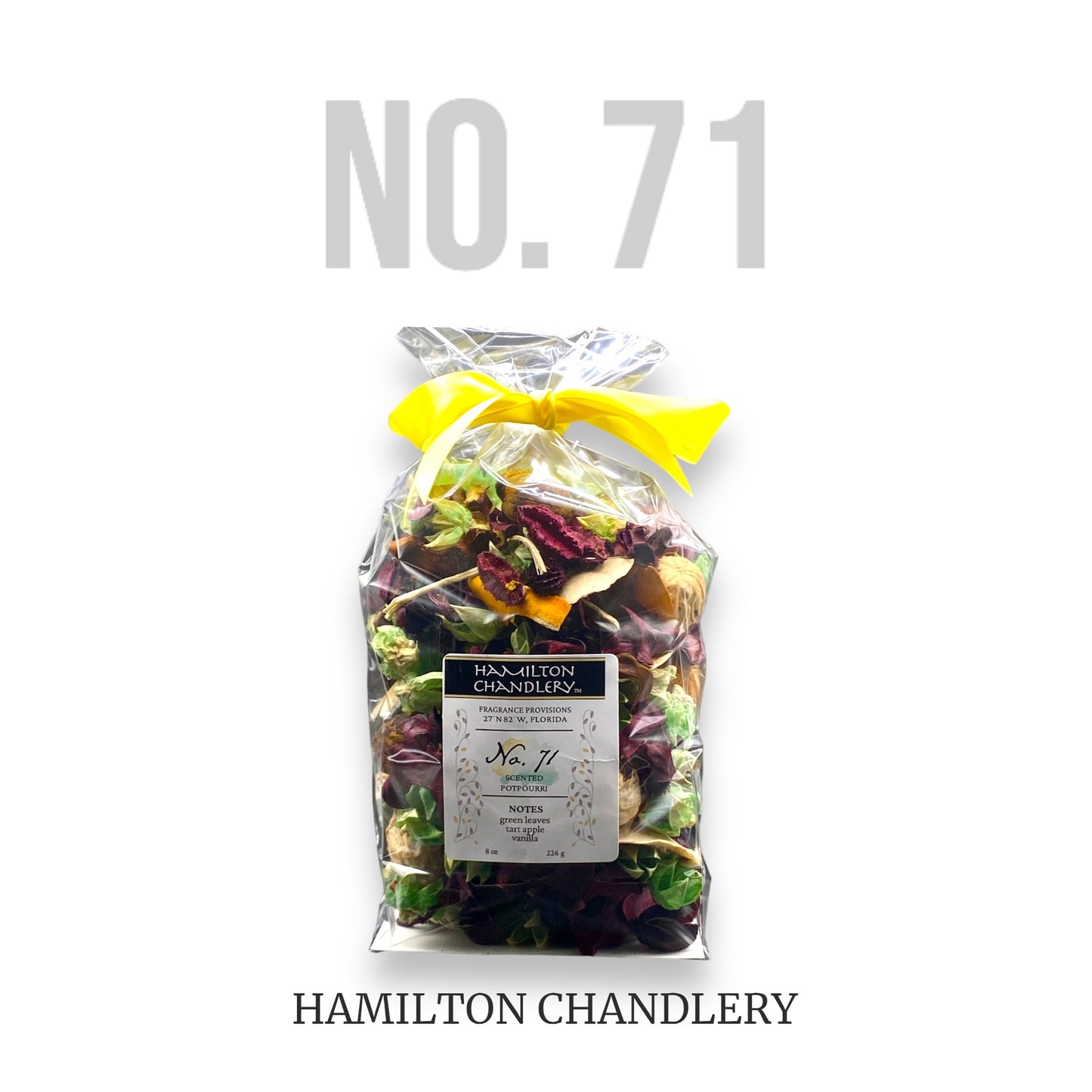 Fragrance No. 71 Potpourri with White Background | Hamilton Chandlery