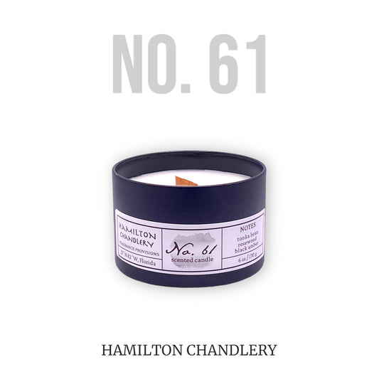 Fragrance No. 61 Travel Tin Candle with White Background | Hamilton Chandlery